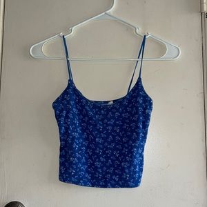 Pacsun basics cropped flower tank top